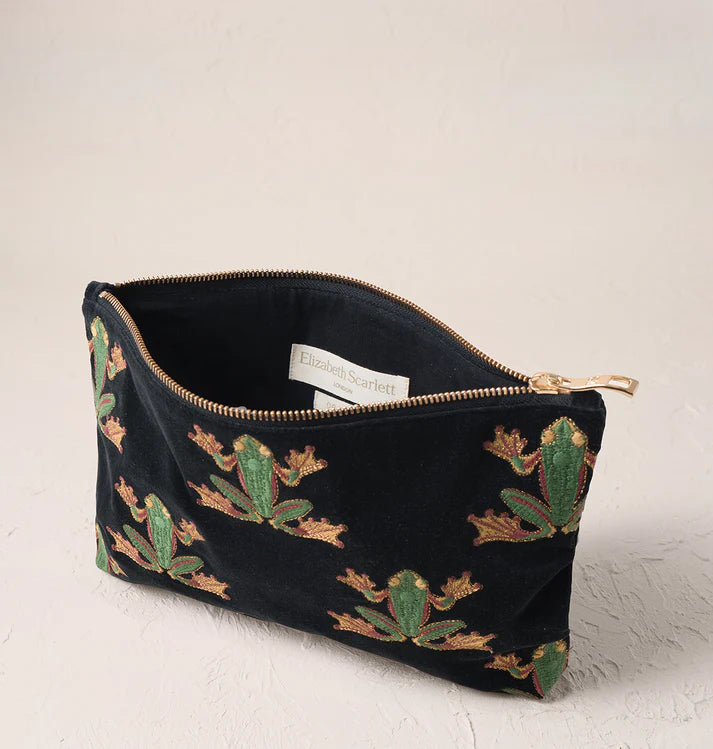Elizabeth Scarlett Tree Frog Everyday Pouch - Black
