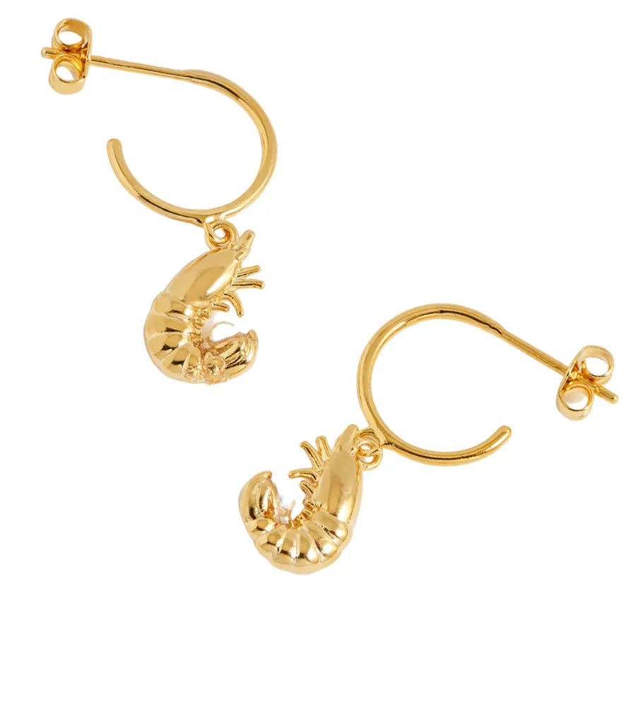 Estella Bartlett - Shrimp Charm Hoops