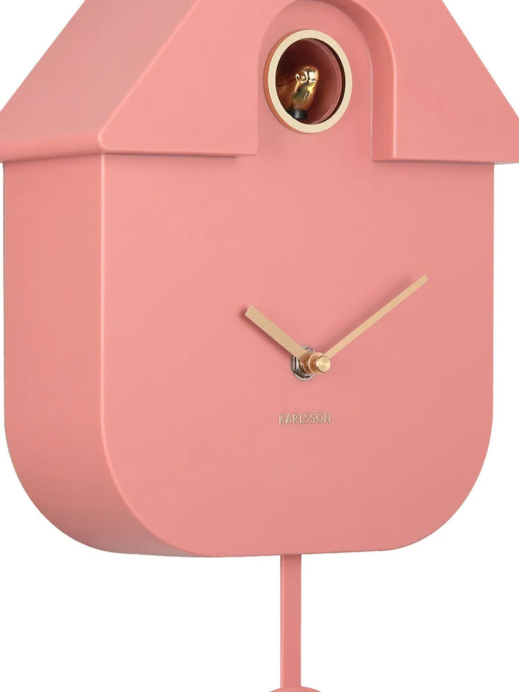 Karlsson Wall - Clock Dupla Color Cuckoo (Rose tan)