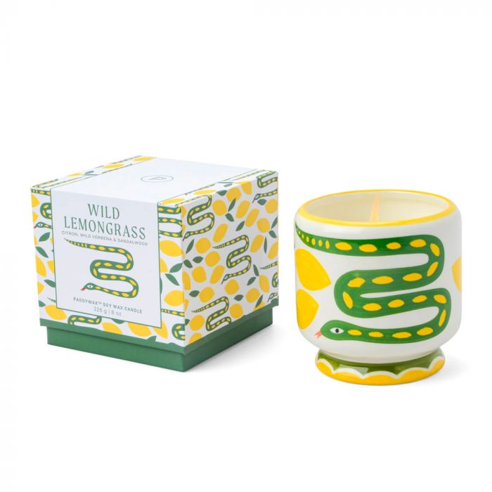 Paddywax Snake Soy Wax Candle - Wild Lemongrass