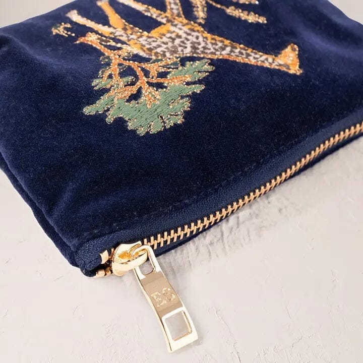 Elizabeth Scarlett Giraffe Herd Coin Purse - Navy