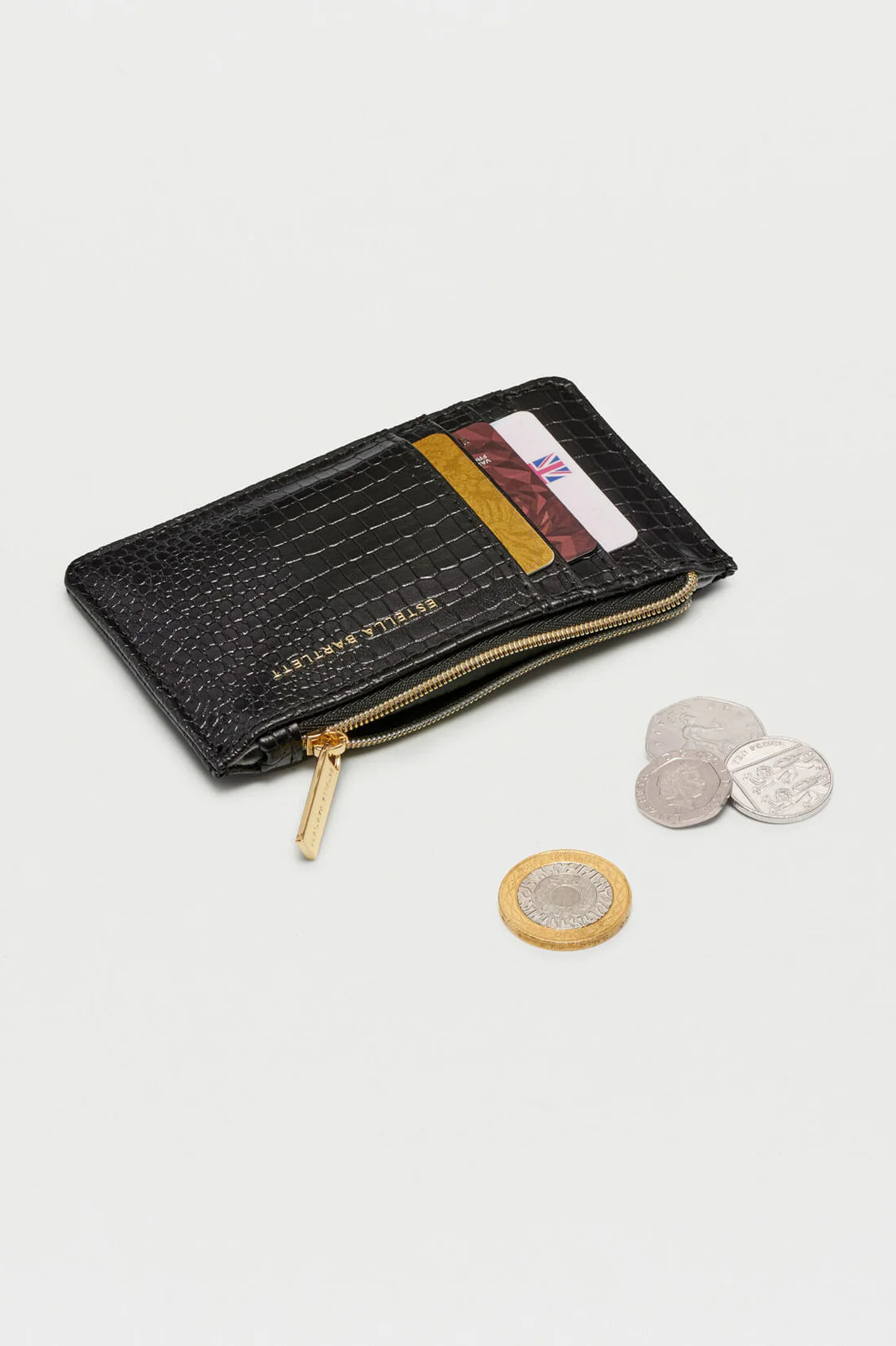 Estella Bartlett Card Purse - Black Croc