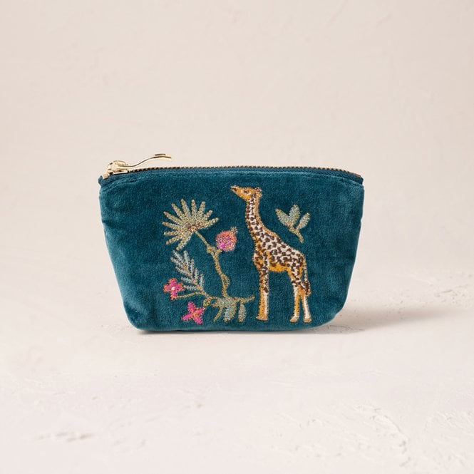 Elizabeth Scarlett Wild Giraffe Palm Coin Purse - Teal