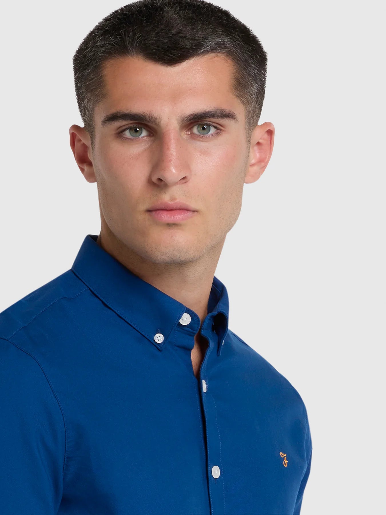 Brewer Slim Fit Organic Shirt - Peony Blue
