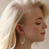 Lisa Angel Teardrop Hoop Earrings Silver
