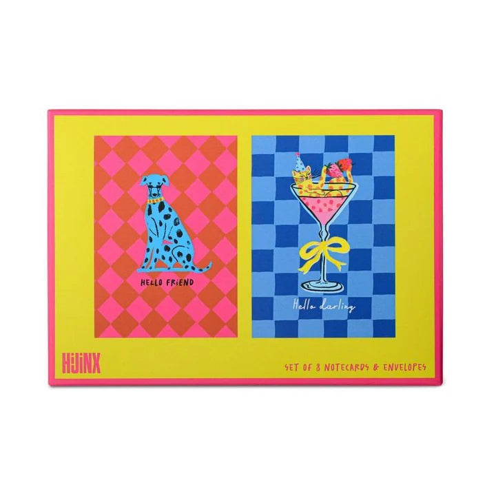 Hijinx - Hello Friends Set of 8 Notecards