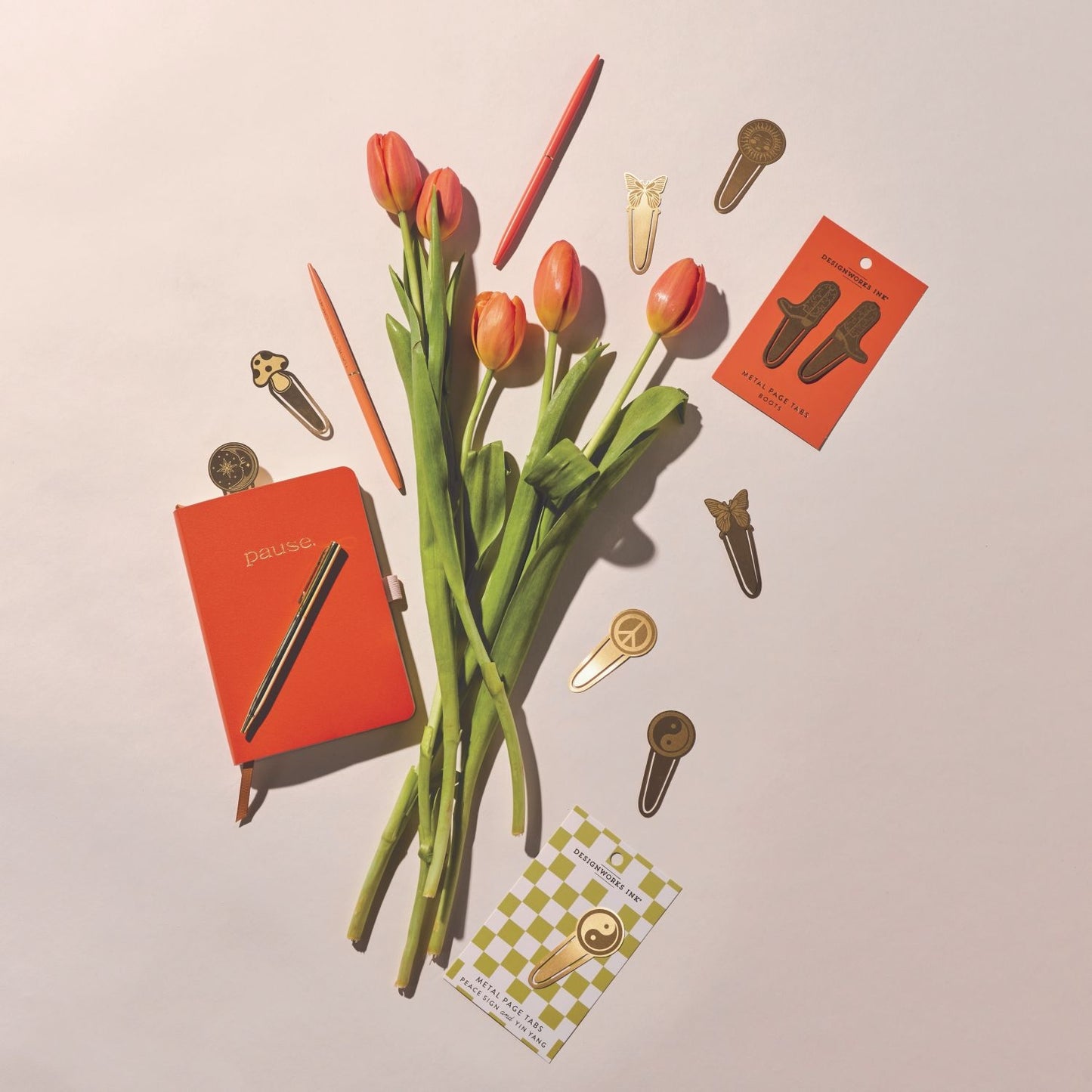 Yin Yang Metal Bookmark