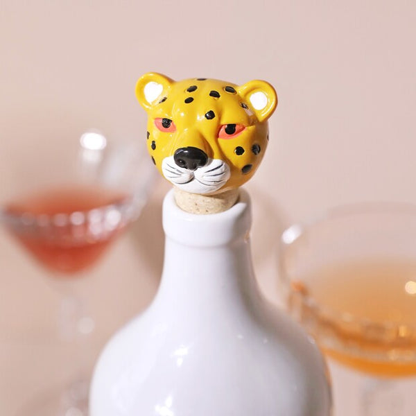 Leopard Head Bottle Stopper