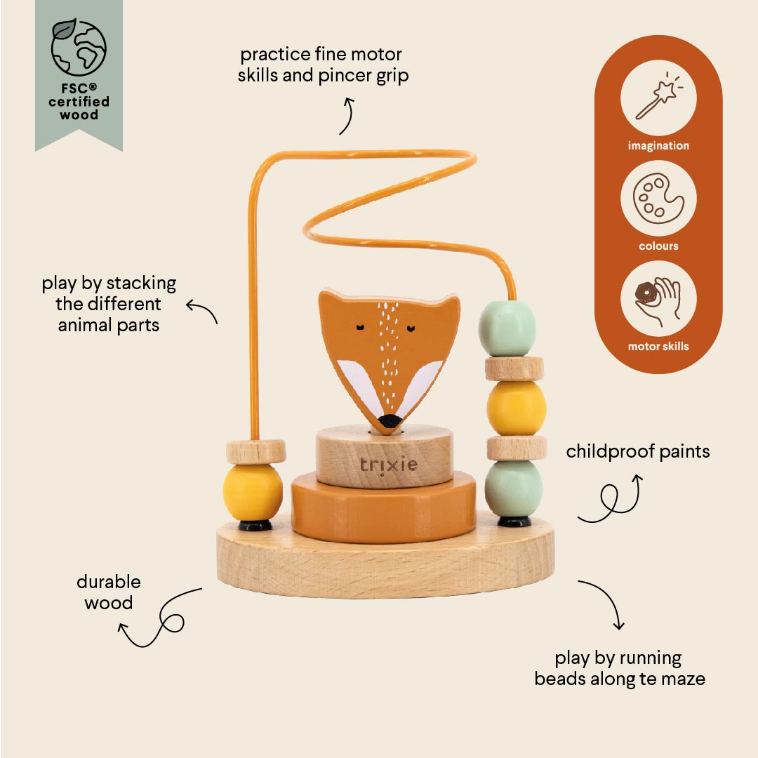 Trixie Wooden Beads Maze - Fox