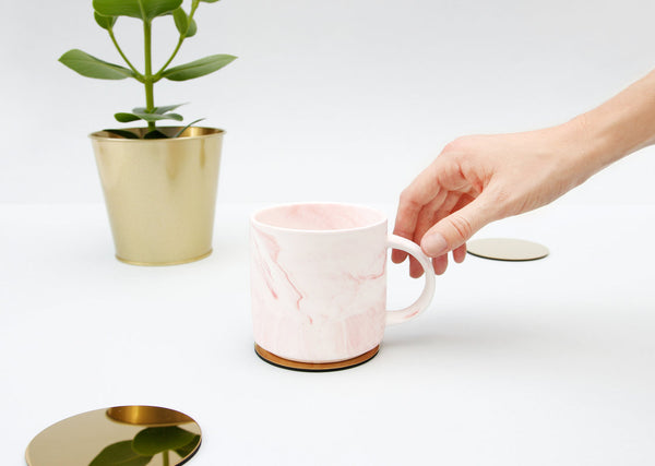 Marble Effect Mug Pink