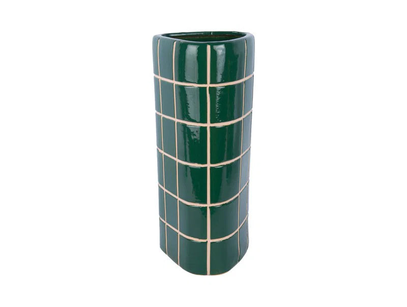 Present Time-Vase Retro Tiles Triangular Large