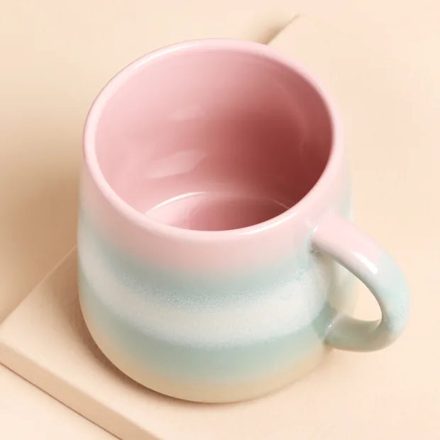 Sass & Belle Mojave Glaze Pink and Green Mug