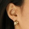 Lisa Angel Shell Hoop Earrings Gold