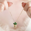 Lisa Angel Smiley Planter Pendant Necklace Gold