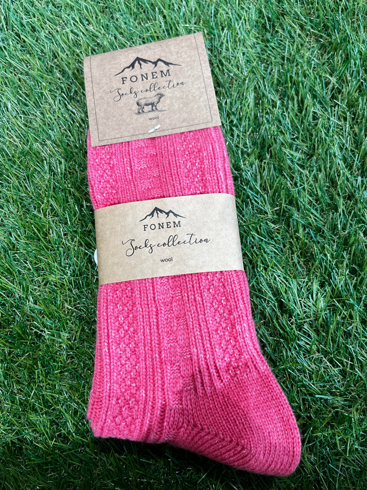 Fonem Women's Ribbed Wool Socks - Calypso Coral
