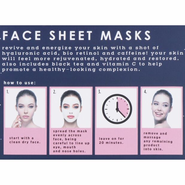 Night Owl Face Sheet Mask - Set of 5