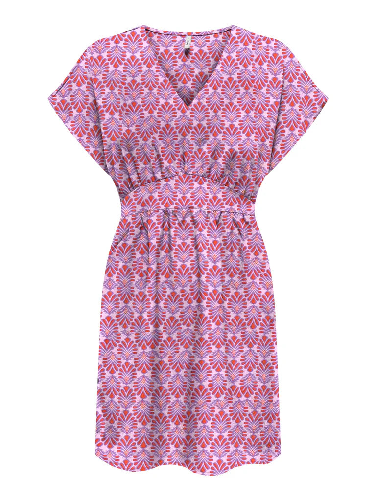 ONLY- ONLNOVA LIFE VIS S/S MACEY DRESS AOP