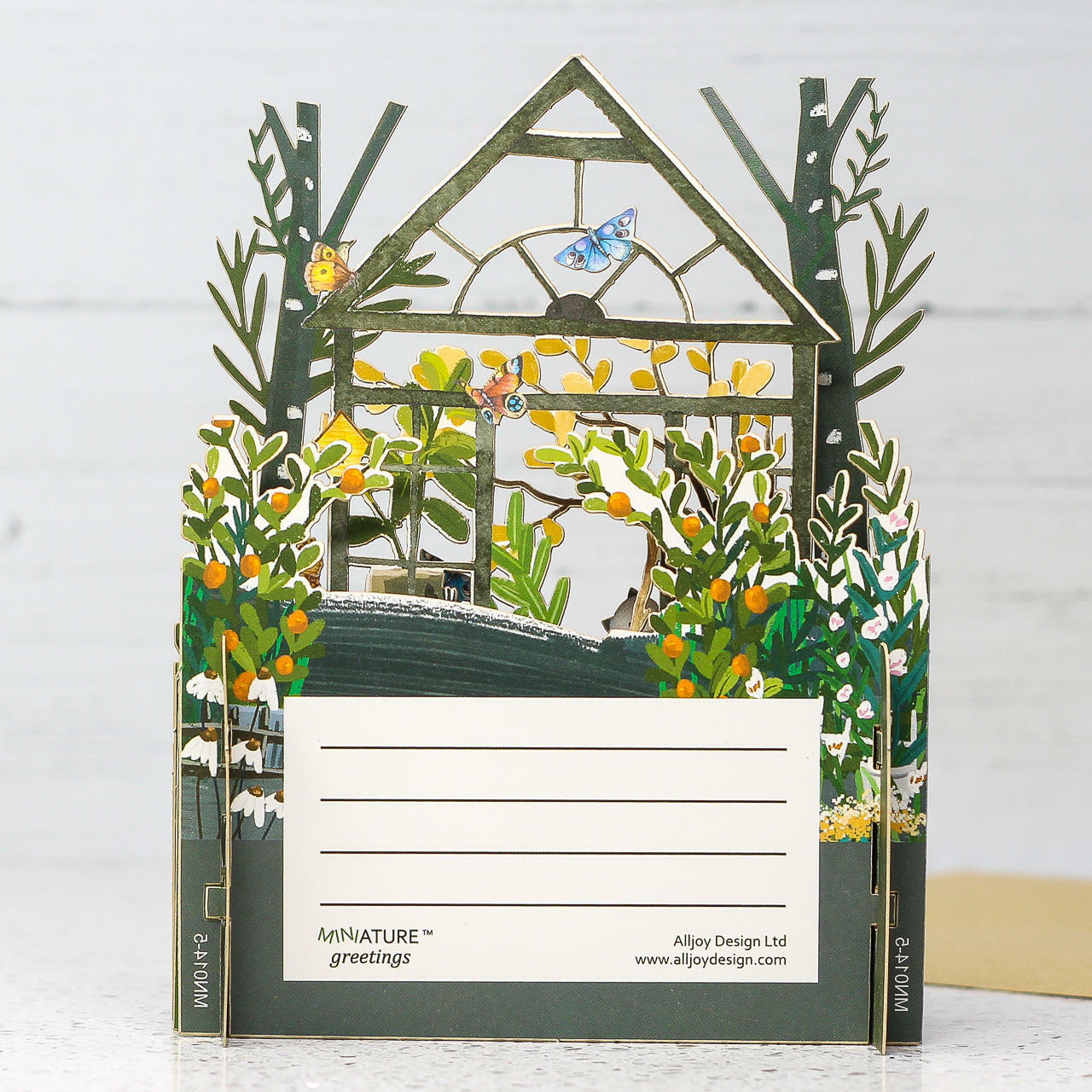 3D Pop Up Card - Greenhouse Cats