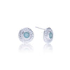 Azuni Luna Gemstone Stud Earrings Silver
