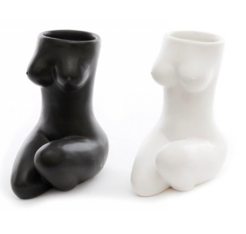 Silhouette Black Sitting Vase