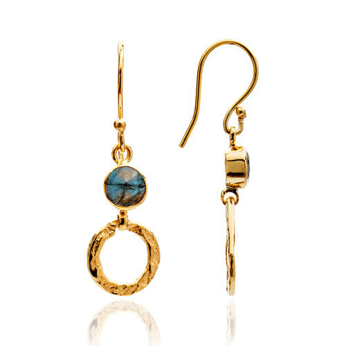 Azuni Larissa Gemstone Earrings Gold