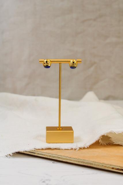 My Doris Blue Onyx & Garnet Studs