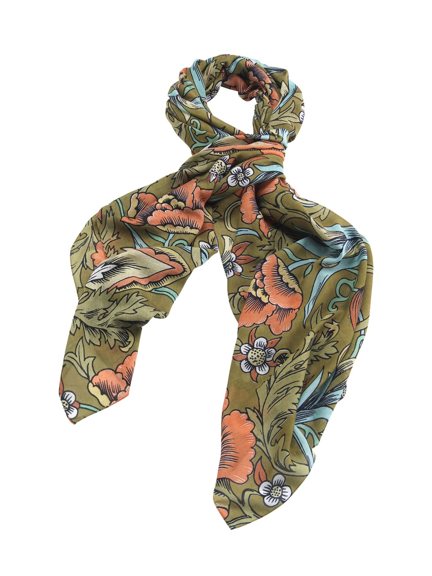 Craft Flowers Olive Scarf - One Hundred Stars