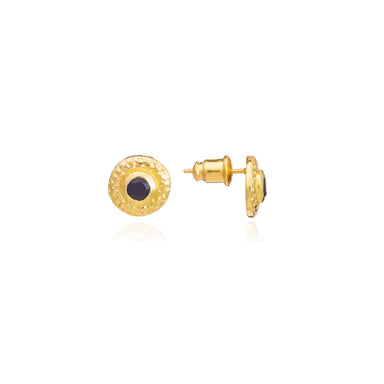 Azuni Luna Gemstone Stud Earrings Gold