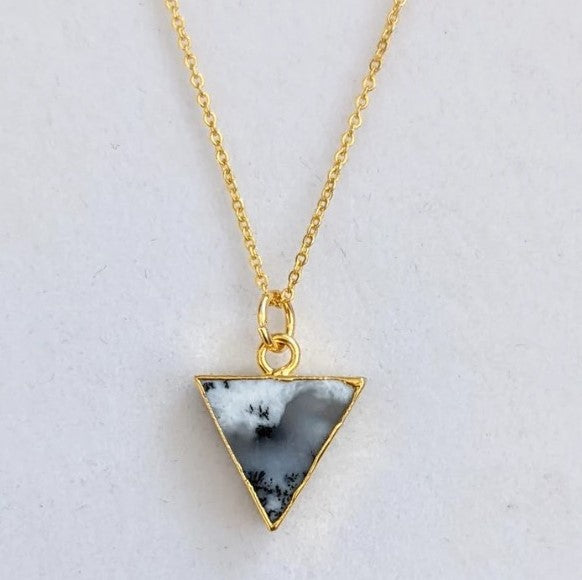 Lapis London Triangle Pendant Necklace - Gold Plated