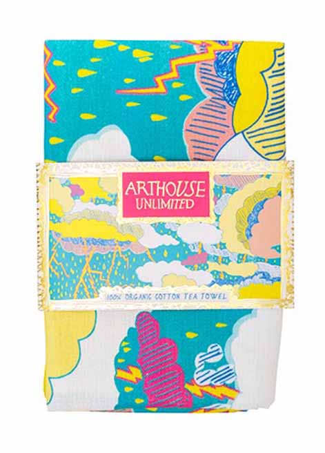 Arthouse Unlimited Sure Azure Can Be Tea Towel