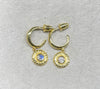 Azuni Luna Gemstone Hoop Earrings Gold