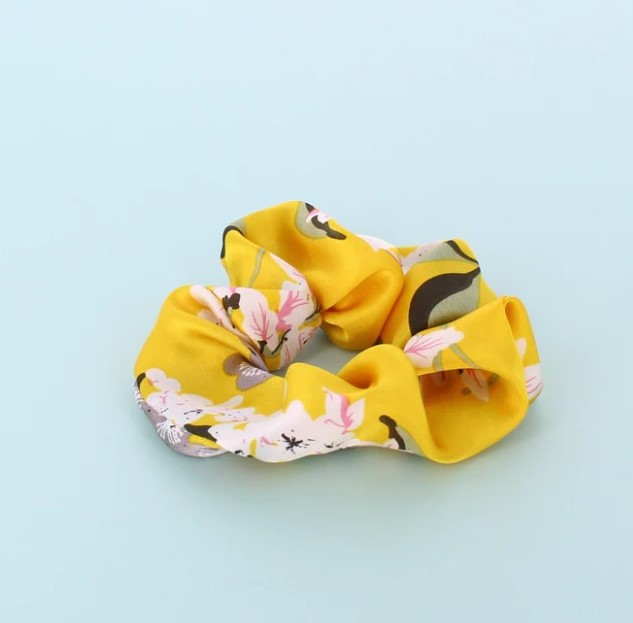 Cherry Blossom Scrunchie Yellow