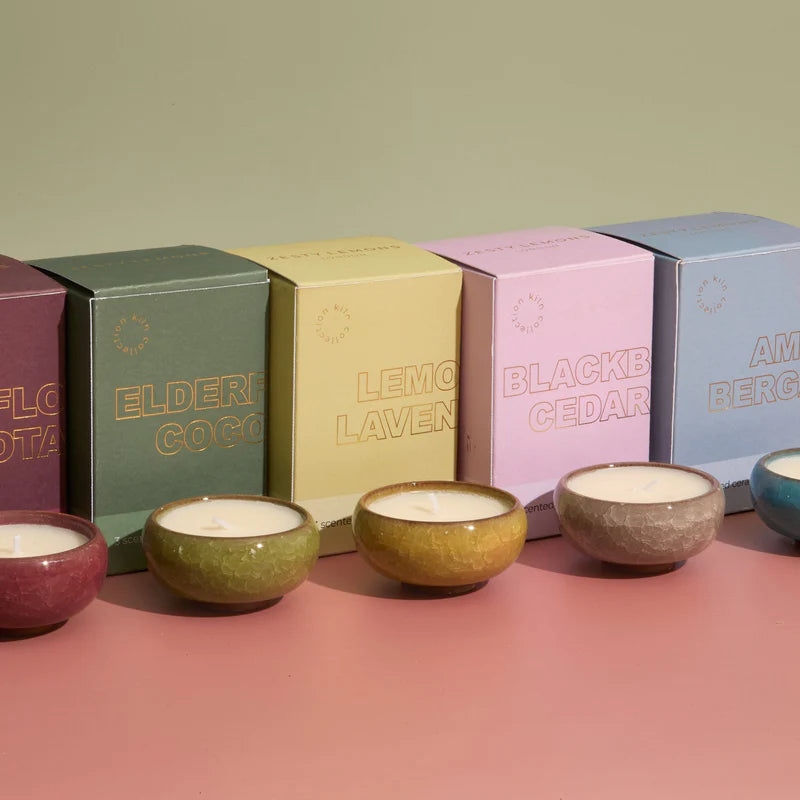 Contemporary Kiln Olive Tea Lights - Elderflower & Coconut