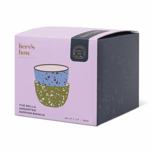 Here's how - The Bella Dipping Bowls (Light blue and olive green)