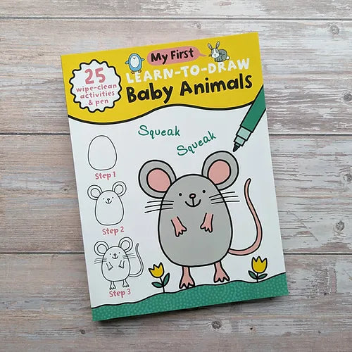 Learn to Draw Baby Animals - Wipe Clean Book