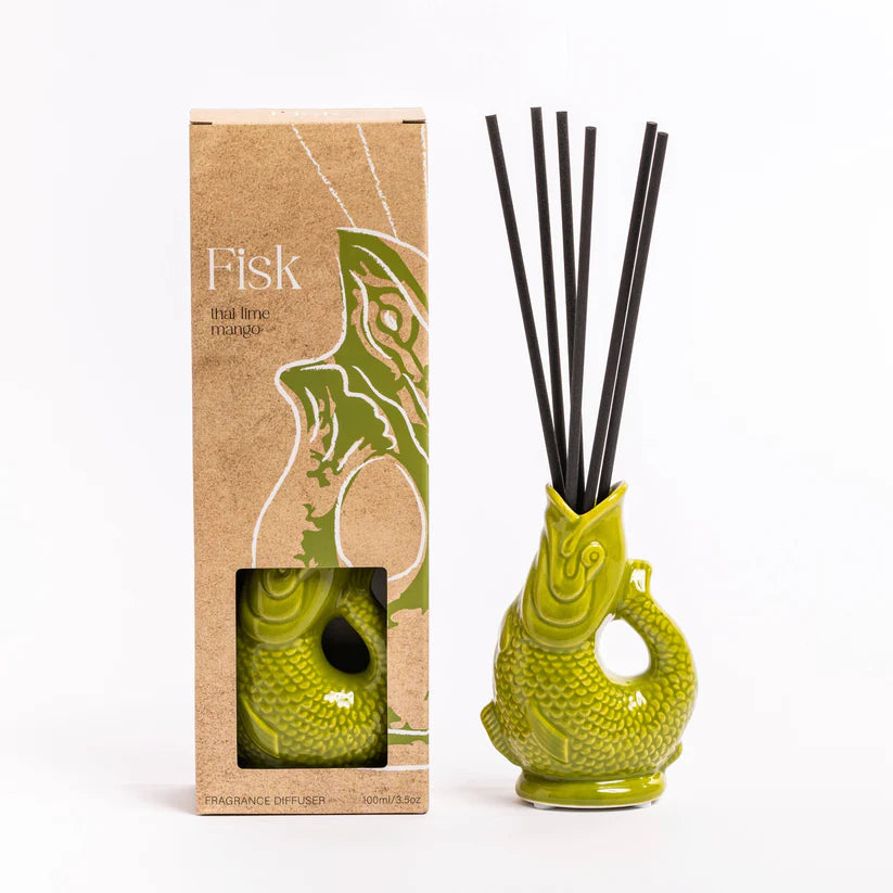 Green Gluggle Fish Diffuser - Thai lime mango