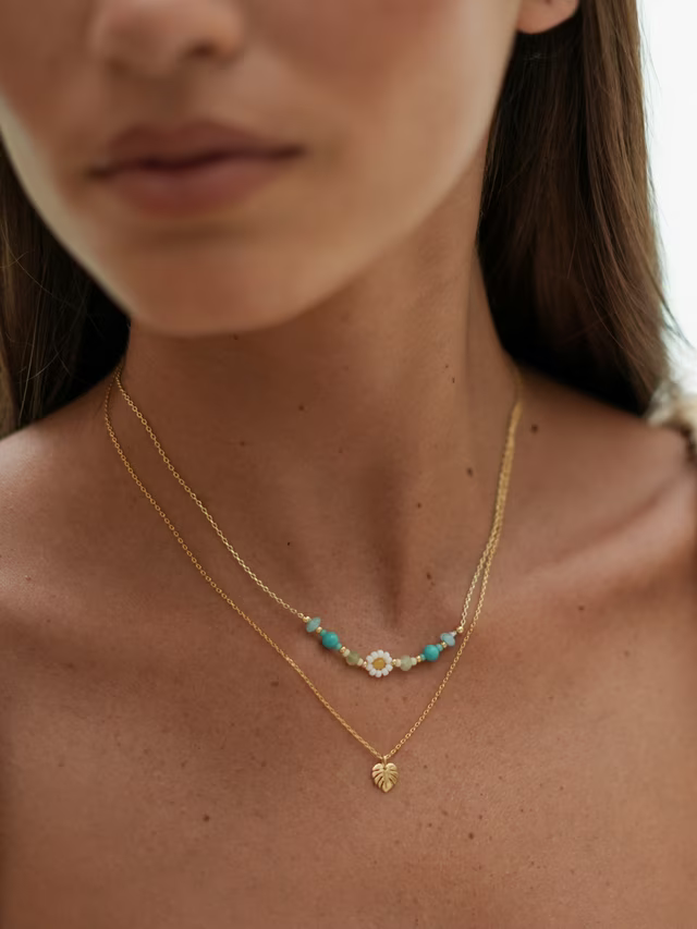 Estella Bartlett - Monstera Leaf Necklace
