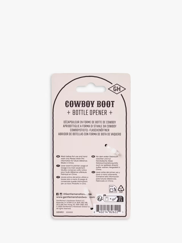 Gentlemen's Hardware - Cowboy Boot Bottle Opener