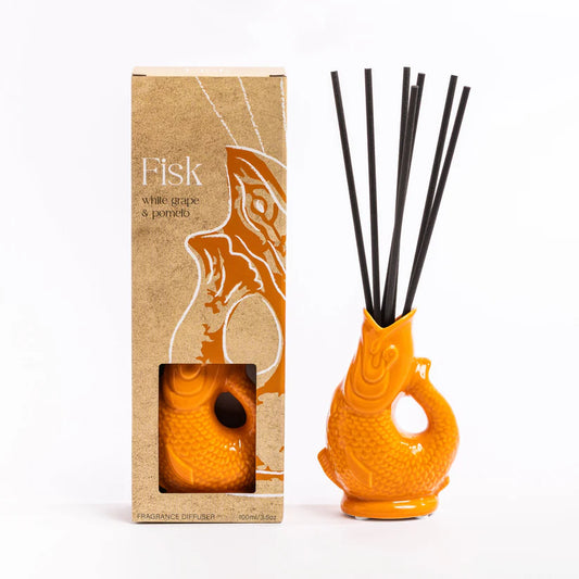 Orange Gluggle Fish Diffuser - White grape and pomelo