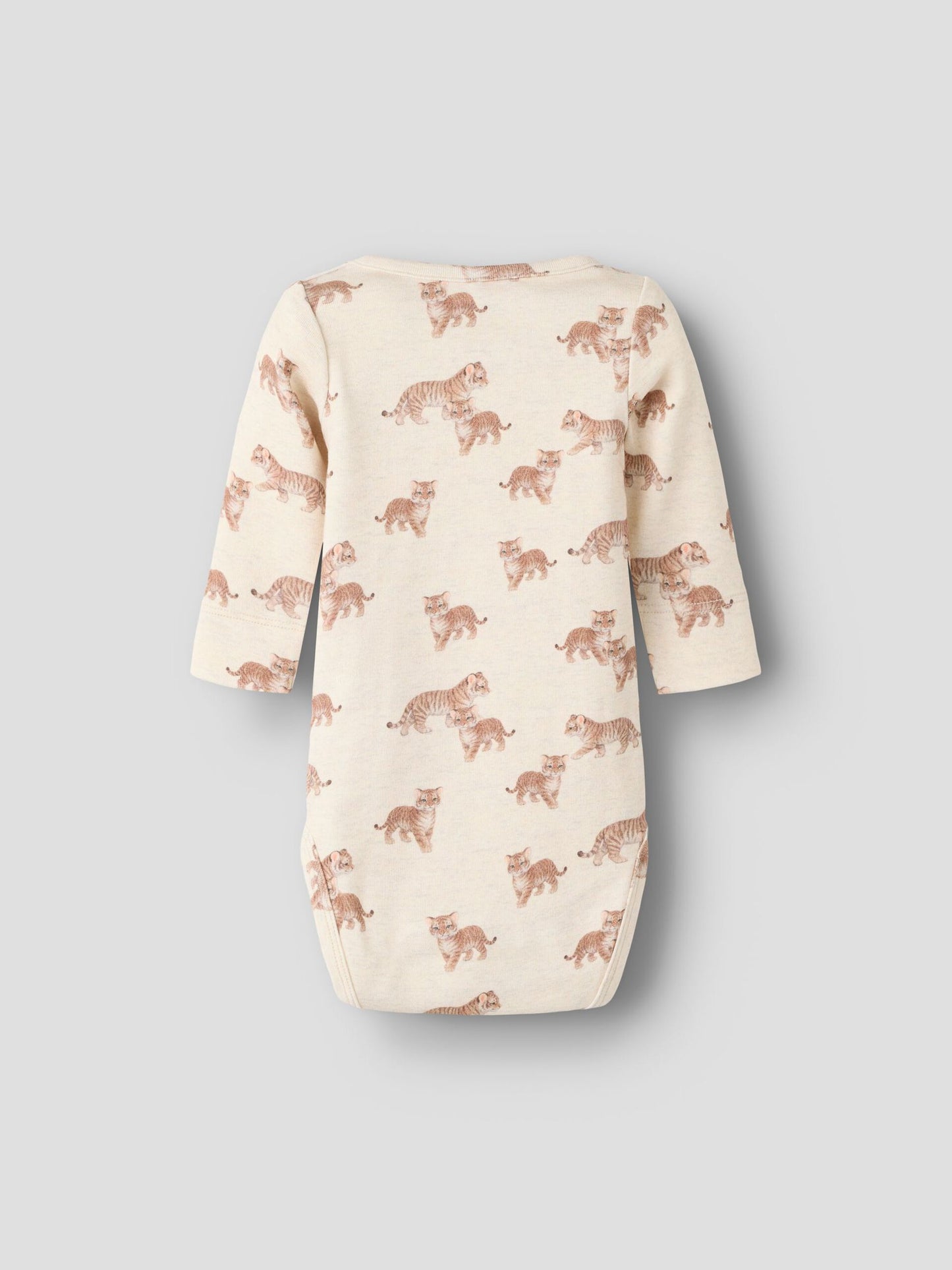 name it - Printed Rib Tiger Knit Romper