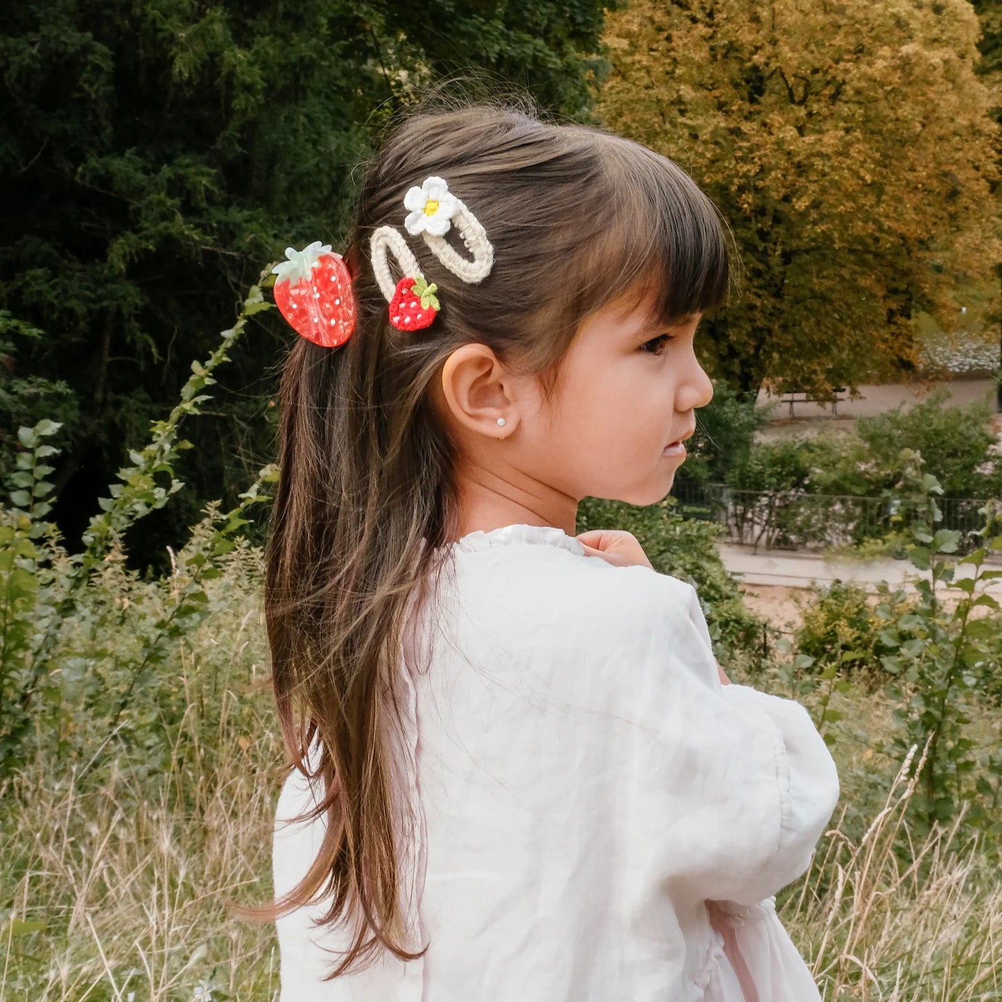 Rockahula Crochet Daisy and Strawberry Clips