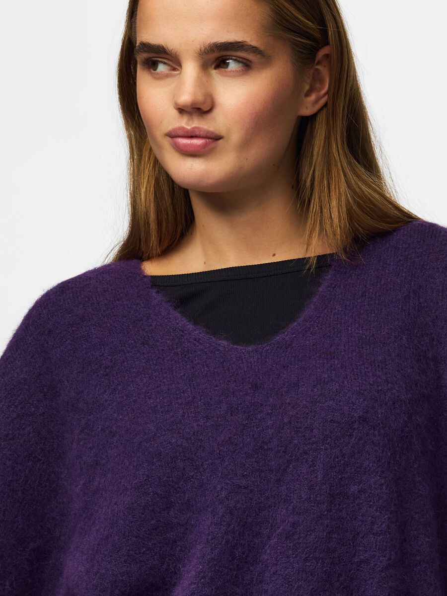 PIECES - PCALLIE KNITTED VEST Acai/Melange