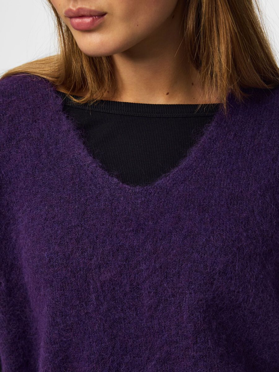 PIECES - PCALLIE KNITTED VEST Acai/Melange