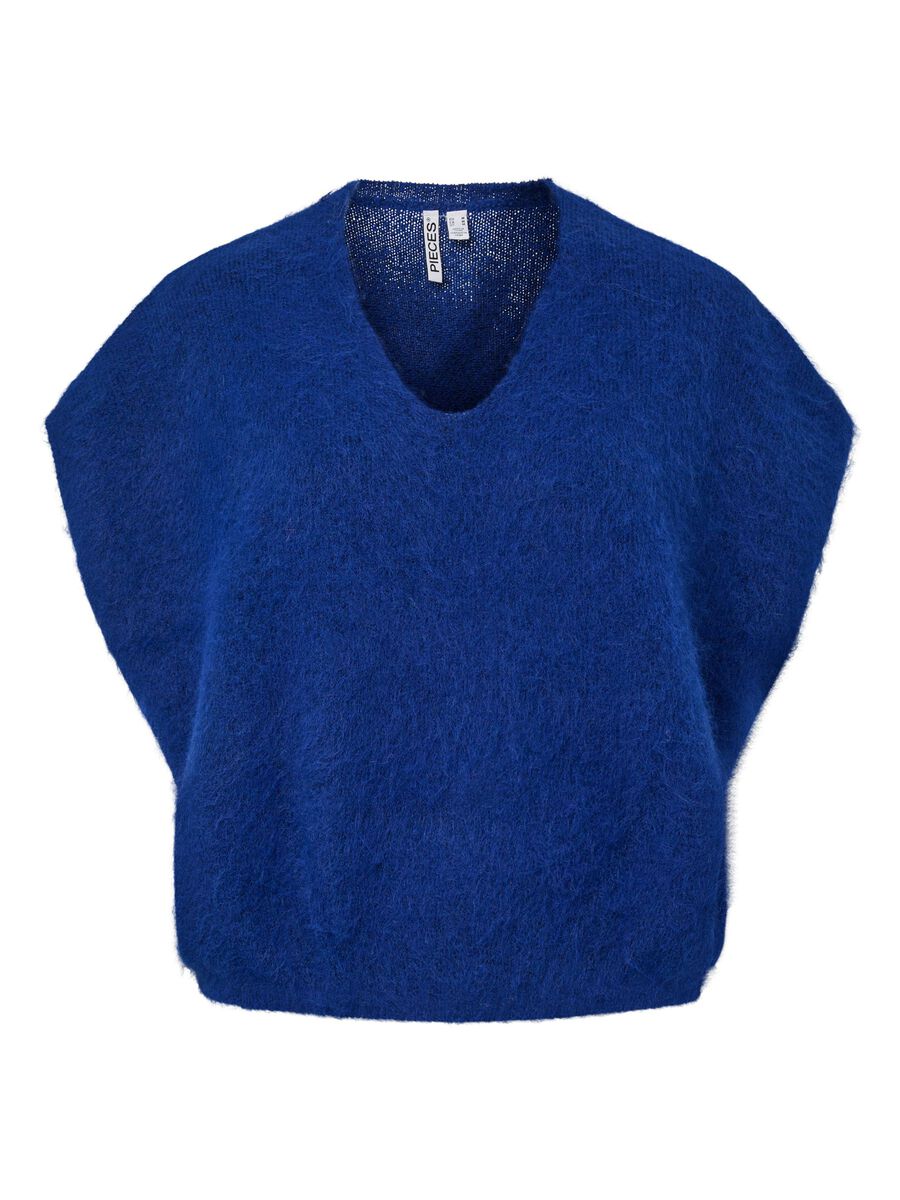 PIECES - PCALLIE KNITTED VEST Bluing/Melange