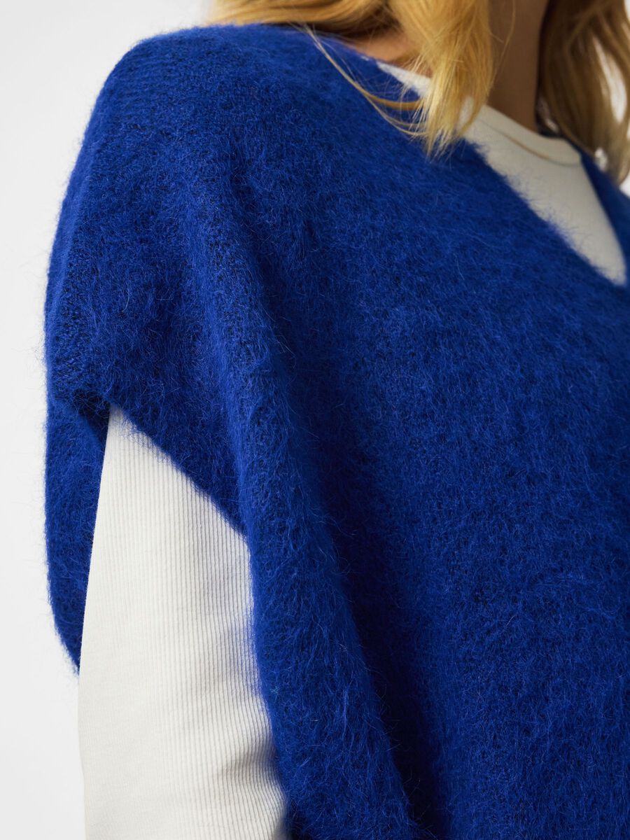 PIECES - PCALLIE KNITTED VEST Bluing/Melange