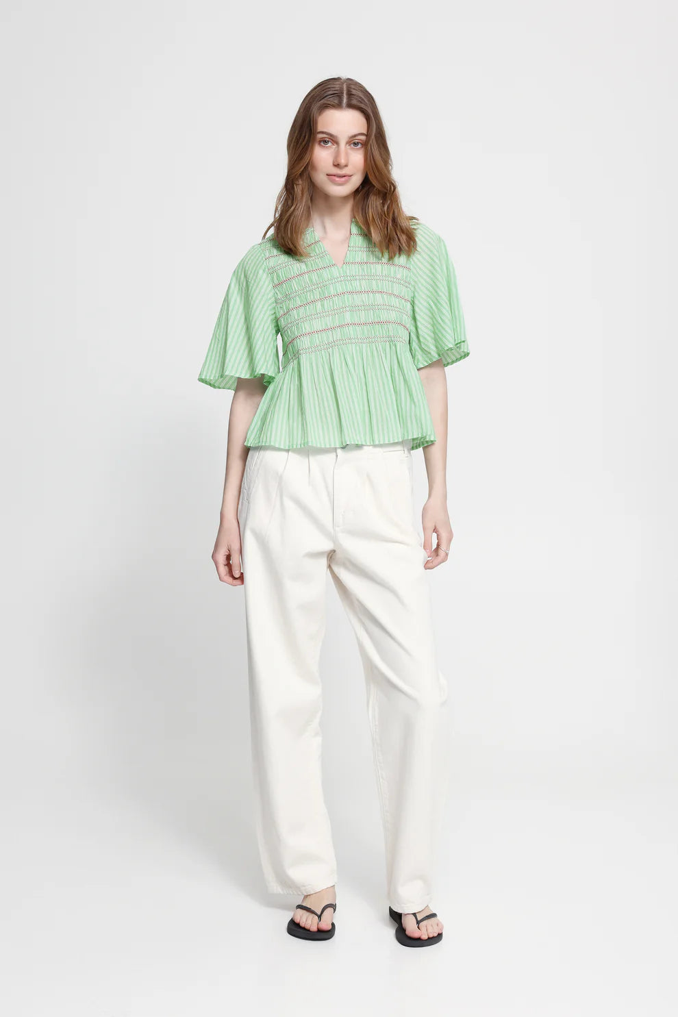 Ichi - IHLocy Blouse Green / Birch