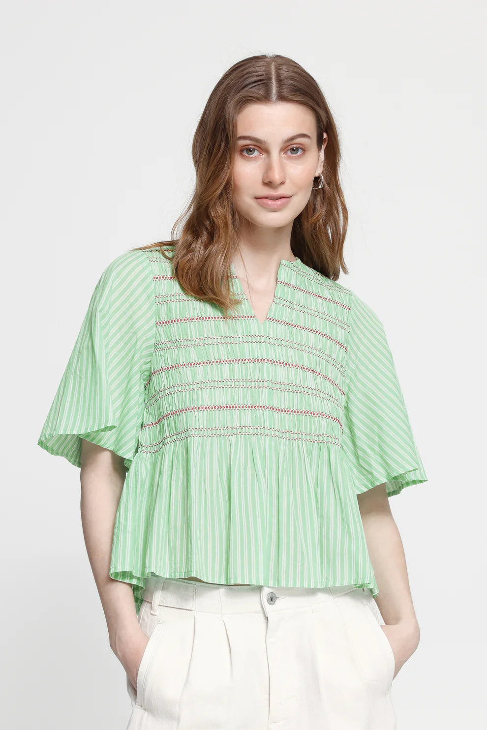 Ichi - IHLocy Blouse Green / Birch