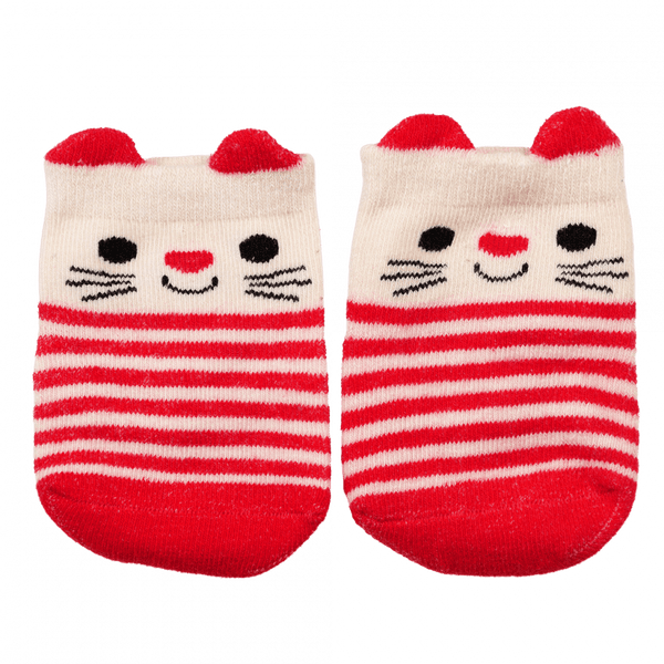 Red Cat Baby Socks - Set of 1
