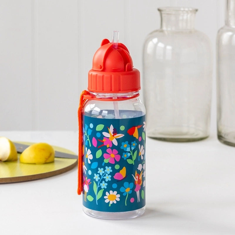 Rex London - Children's water bottle - Fairies in the Garden (integrated straw, 500ml)