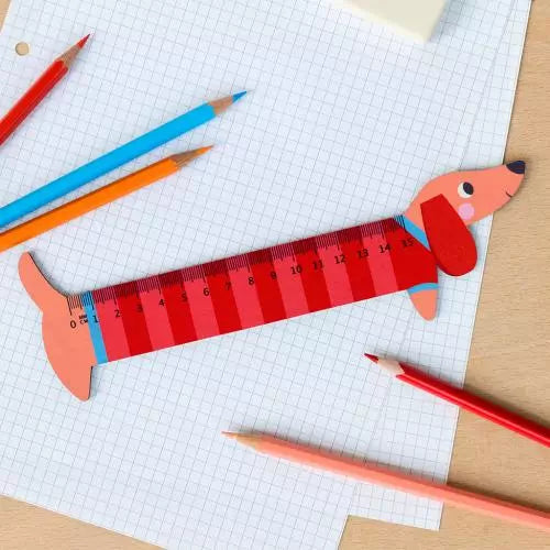 Dogs Speed Ruler Wooden Ruler - Sausage Dog – Lark London